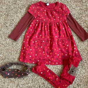 Baby Gap dress, tights and headband